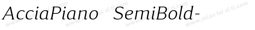 AcciaPiano   SemiBold字体转换